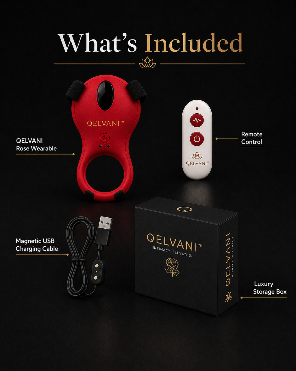QELVANI™ Wearable Rose for Couples | App + Remote Control